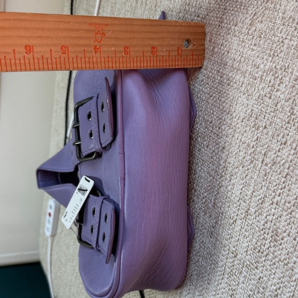 Free People Say Yes Leather Buckle Bag in Lavender NWT - Picture 6 of 11